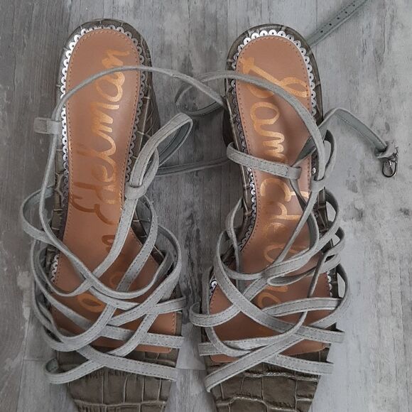 Sam Edelman Daffodil green block heel sandals - Picture 3 of 7